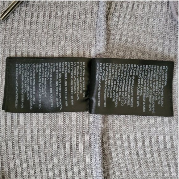 H&M Divided Women's Embroidered Gray Rib-Knit Pullover Sweatshirt Size Medium - Picture 15 of 15